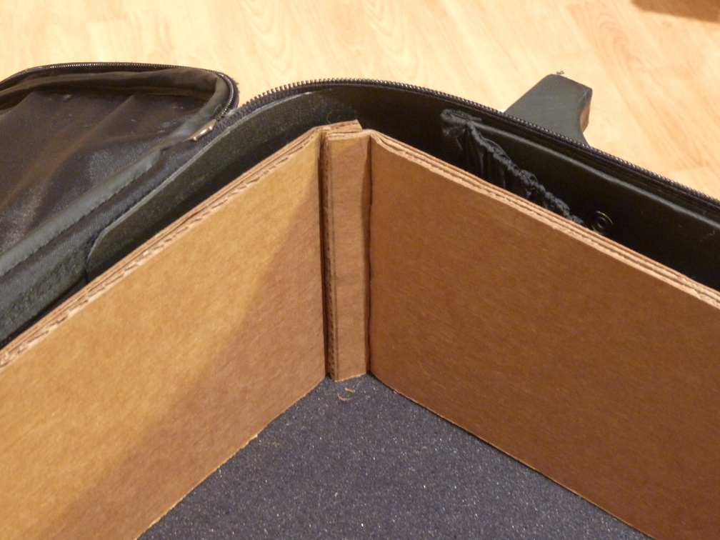 Carry-on bag custimized for use as camera case
